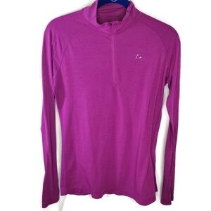 Paradox Merino Wool Blend Purple 1/4 Zip Top DriRelease Purple Freshguard Size M
